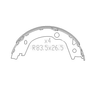 Колодки ручного тормоза HYUNDAI TUCSON 04-10/SONATA 04-/KIA SPORTAGE 04-/SSANGYONG KYRON 05- SAT