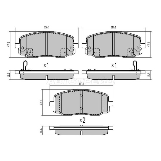 Колодки тормозные перед KIA PICANTO 04-/HYUNDAI I10 07- SAT