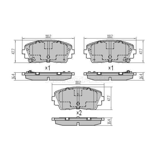 Колодки тормозные перед KIA PICANTO 11- SAT