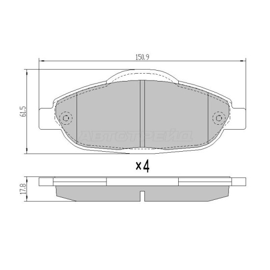 Колодки тормозные перед PEUGEOT 3008/308CC/308SW/5008 SAT