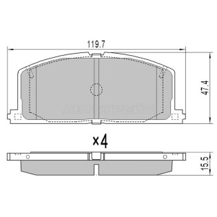 Колодки тормозные перед TOYOTA COROLLA/SPRINTER/RAUM/SPACIO/CALDINA SAT