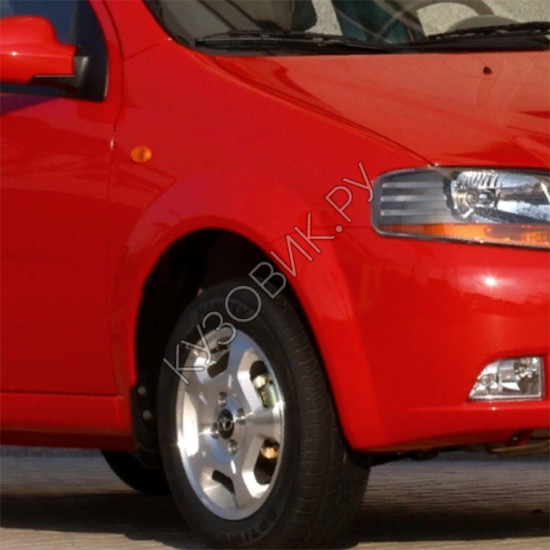Крыло переднее правое с отверстием в цвет кузова Chevrolet Aveo T200 (2003-2008) седан Крыло переднее правое с отверстием в цвет кузова Chevrolet Aveo T200 (2003-2008) седан