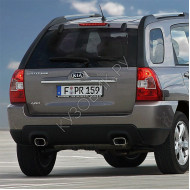 Бампер задний под две выхлопные трубы в цвет кузова Kia Sportage 2 (2009-) рестайлинг