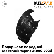 Подкрылок передний левый Renault Megane 2 (2002-2008) задняя часть KUZOVIK