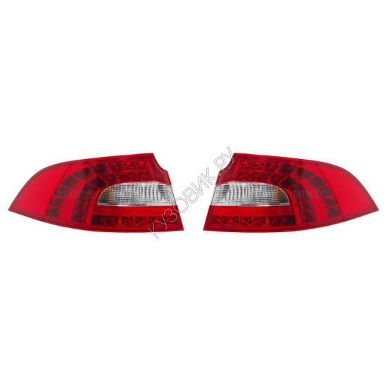 Фонари задние Шкода Суперб Skoda Superb B6 (2008-2015) комплект 2 штуки левый и правый SAT высокое качество